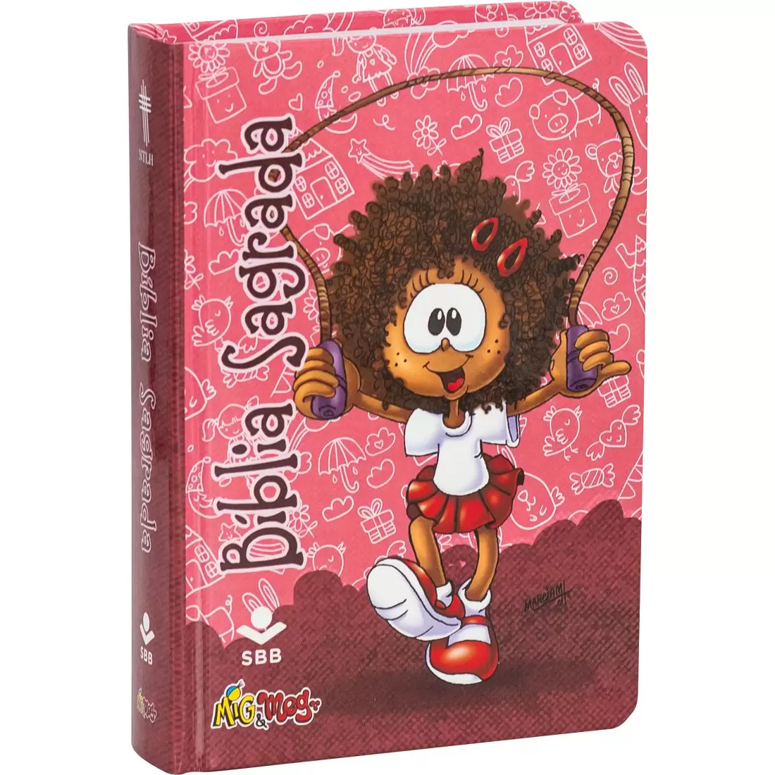 Bíblia Infantil Mig e Meg rosa Biblia Biblia