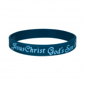 Bracelet bleu en silicone Jesus-Christ God’s Son Savior Adolescente Prendas