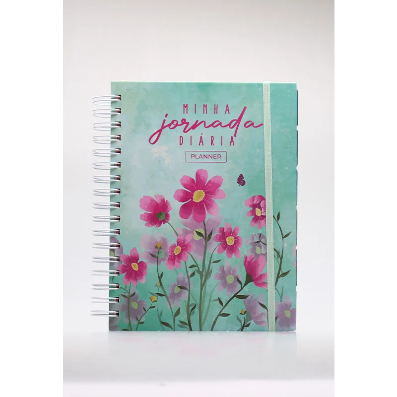 Planner  Minha Jornada Diária   Verde e Rosa Agenda Planner