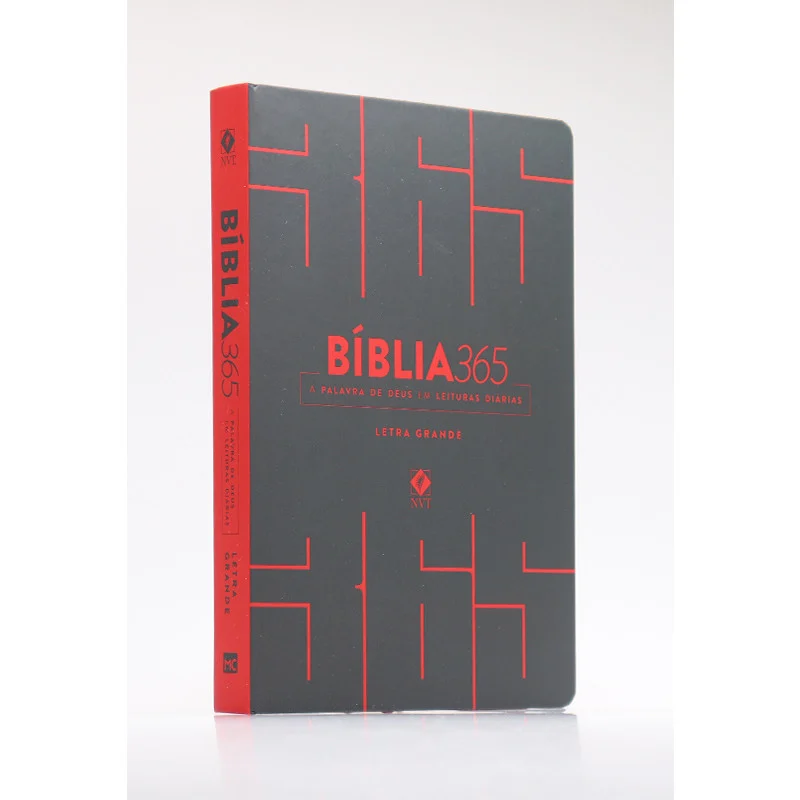 Bíblia 365  NVT  Letra Grande, Capa Dura  Cinza Biblia Biblia