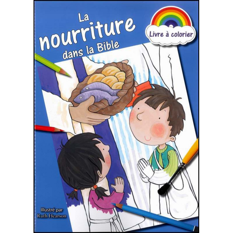 La nourriture dans la Bible – Livre à colorier Devocional Livro de colorir