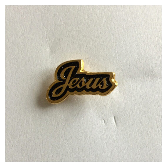 Pin Jésus en doré sur fond noir Pin’s Jésus en doré sur fond noir Presente Pin