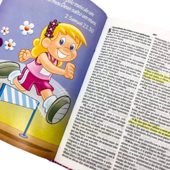 Bíblia Infantil Turminha da Graça Rosa Biblia Bíblia Infantil