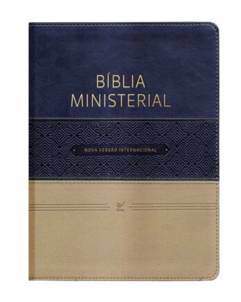 Bíblia Ministerial NVI Azul e Bege Biblia Biblia estudo