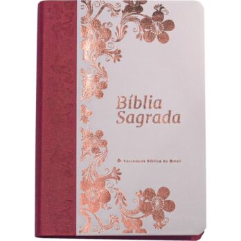 Biblia NTLH Rosa e Branco  Letra Grande Biblia Biblia