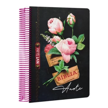 Bíblia Anote Slim NVT Rosa Jeans Black Biblia Biblia Anote