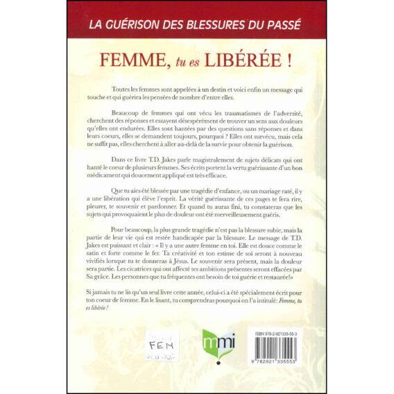 Femme Tu es Libérée Livro Livro Francês