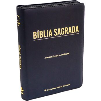 Bíblia ARC Preta Com Zíper Letra Gande Biblia Biblia