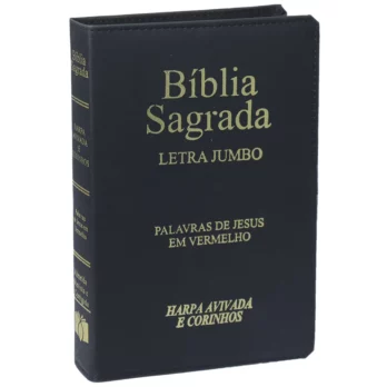 Bíblia ARC Com Harpa Avivada e Corinhos/ Com Índice Letra Jumbo Preta Bíblia com Harpa Bíblia com Harpa