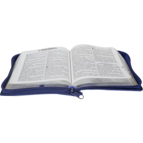 Bíblia ARC Com Zíper, Índice Letra Grande Azul Biblia Biblia