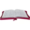 Bíblia ARC Pink Fuxia Média Com ZÍper/Índice Letra Grande