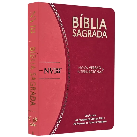 Bíblia Slim Large NVI  Bicolor Pink e Rosa