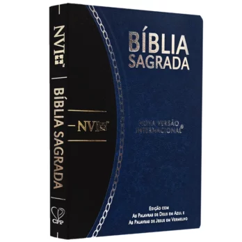 Bíblia Slim Large NVI Bicolor Azul e Preto